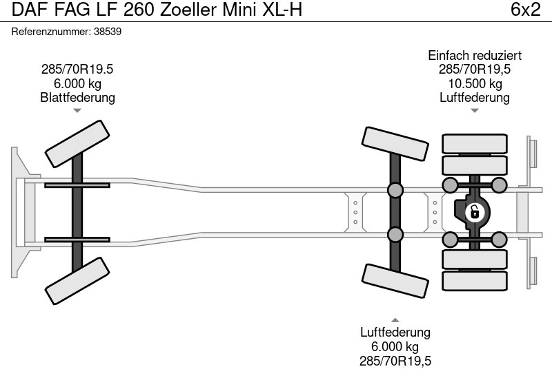 شاحنة النفايات DAF FAG LF 260 Zoeller Mini XL-H: صورة 11