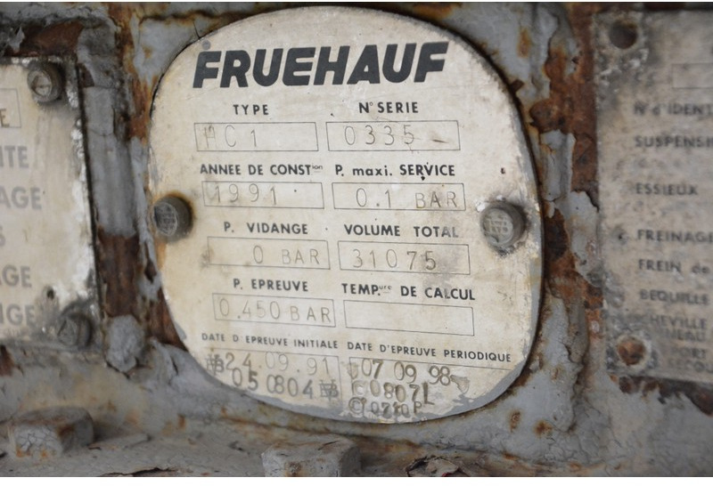 نصف مقطورة صهريج Fruehauf Bitumen tank trailer: صورة 7
