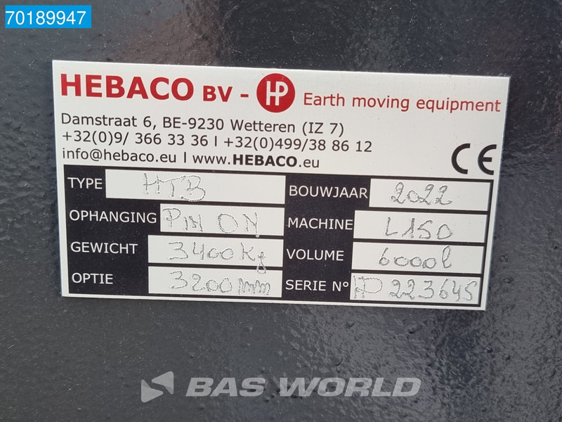 جديدة ملحق Hebaco HTB L150 - NEW UNUSED - 6.000L: صورة 16