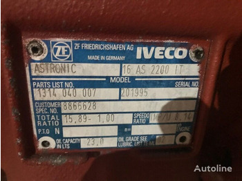 صندوق التروس - شاحنة IVECO 16 AS 2200 IT R=15,89-1,00: صورة 3