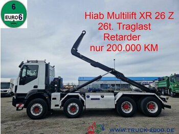 شاحنة ذات خطاف Iveco AD 340T45 8x4 Hiab-Multilift Retarder nur 200TKM: صورة 1