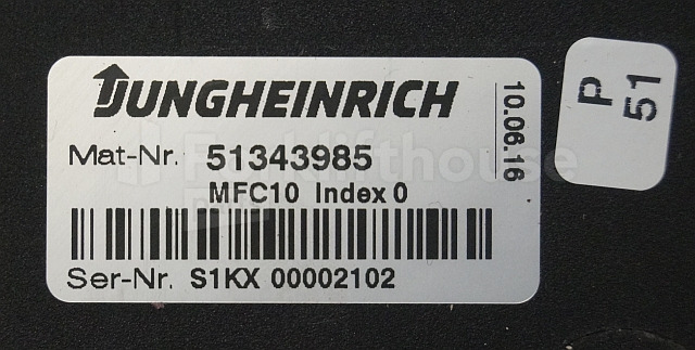 وحدة تحكم الكتروني - معدات المناولة Jungheinrich 51343985 MFC01 Index 0 for EKS110z year 2016 sn. S1KX00002102: صورة 2