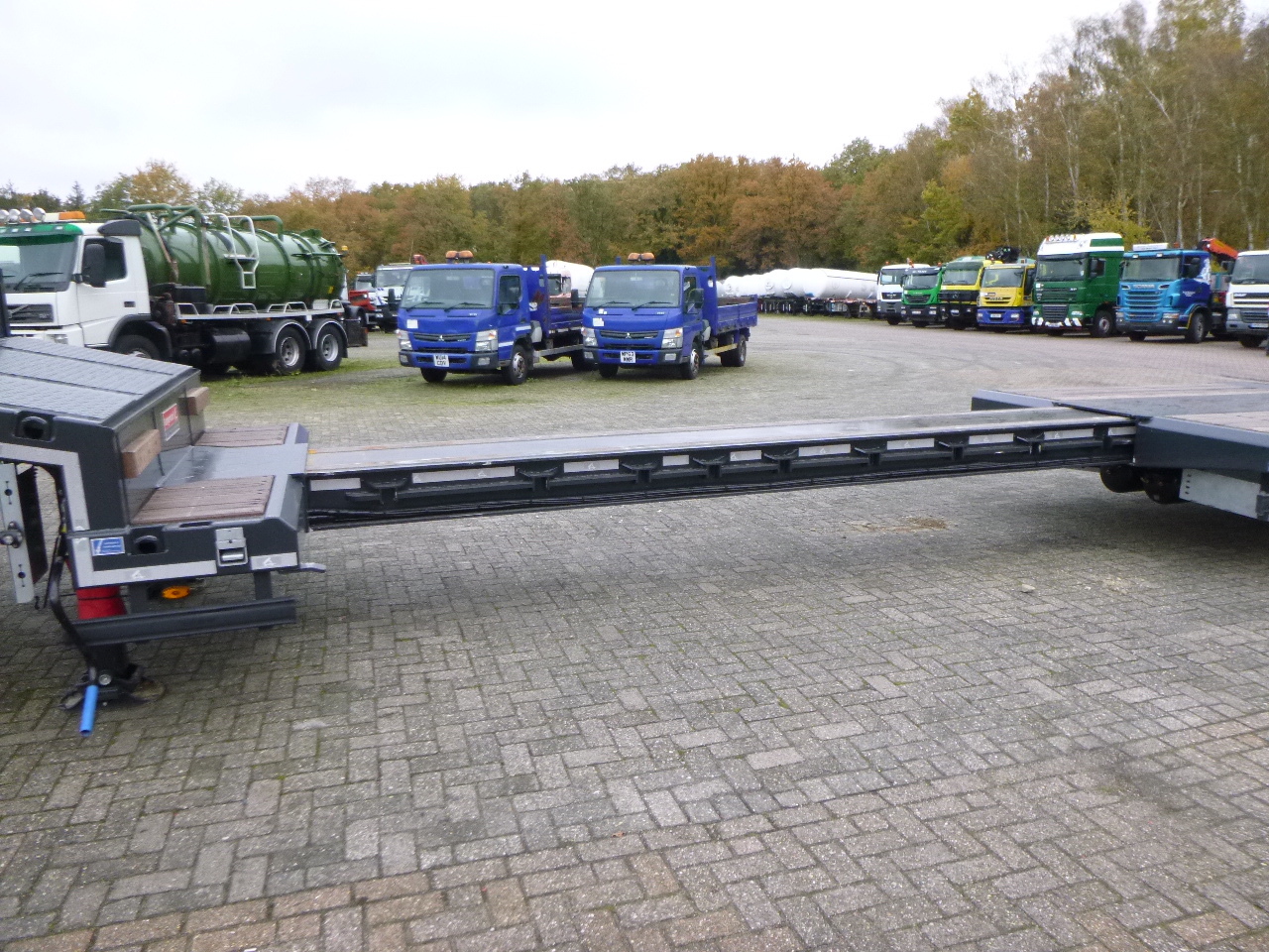 جديدة عربة منخفضة مسطحة نصف مقطورة Langendorf 3-axle semi-lowbed trailer 48T ext. 13.5 m + ramps: صورة 19