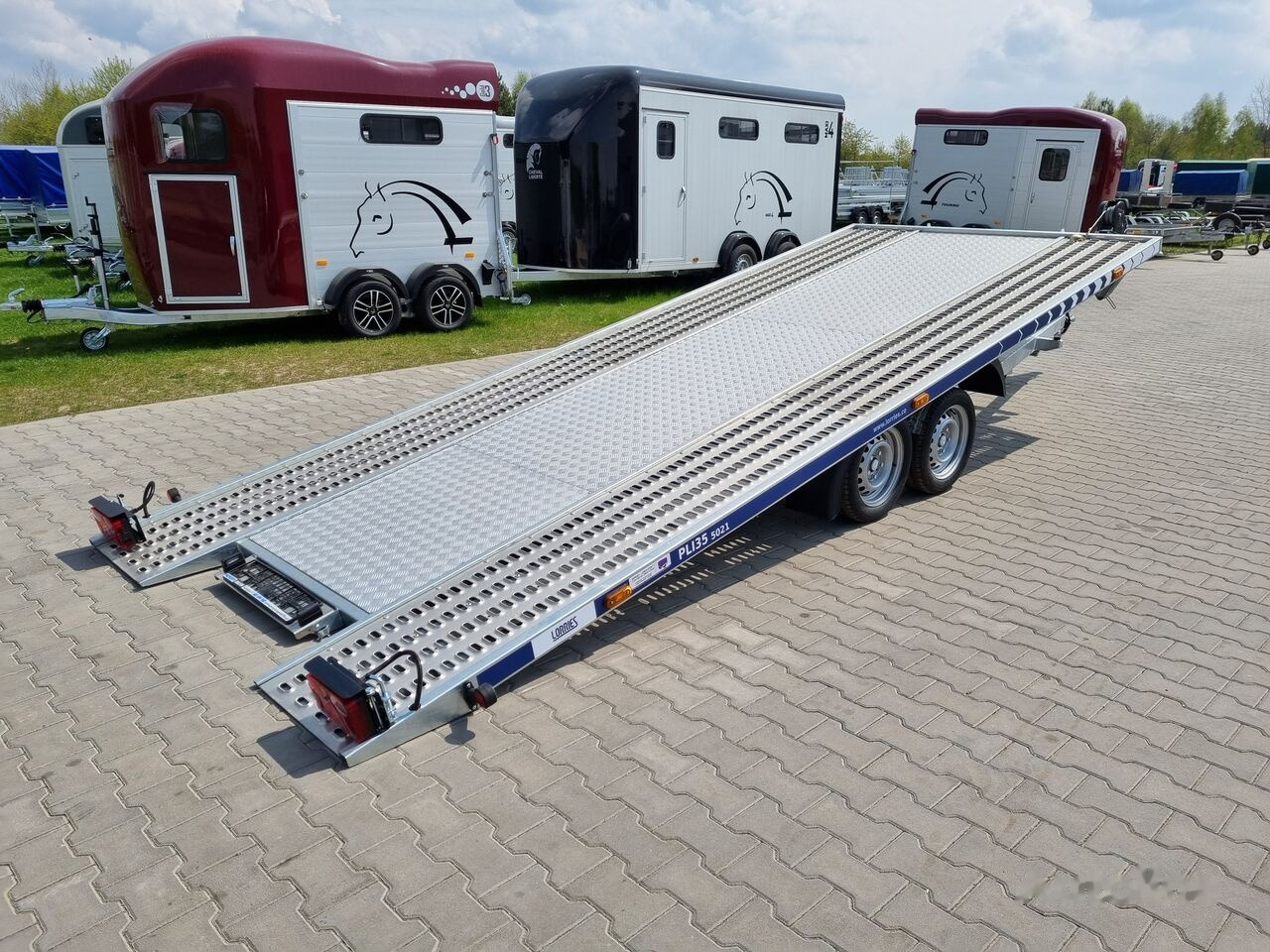 جديدة مقطورة شحن نقل السيارات Lorries PLI-35 5021 car trailer 3.5t GVW tilting platform 500 x 210 cm: صورة 20