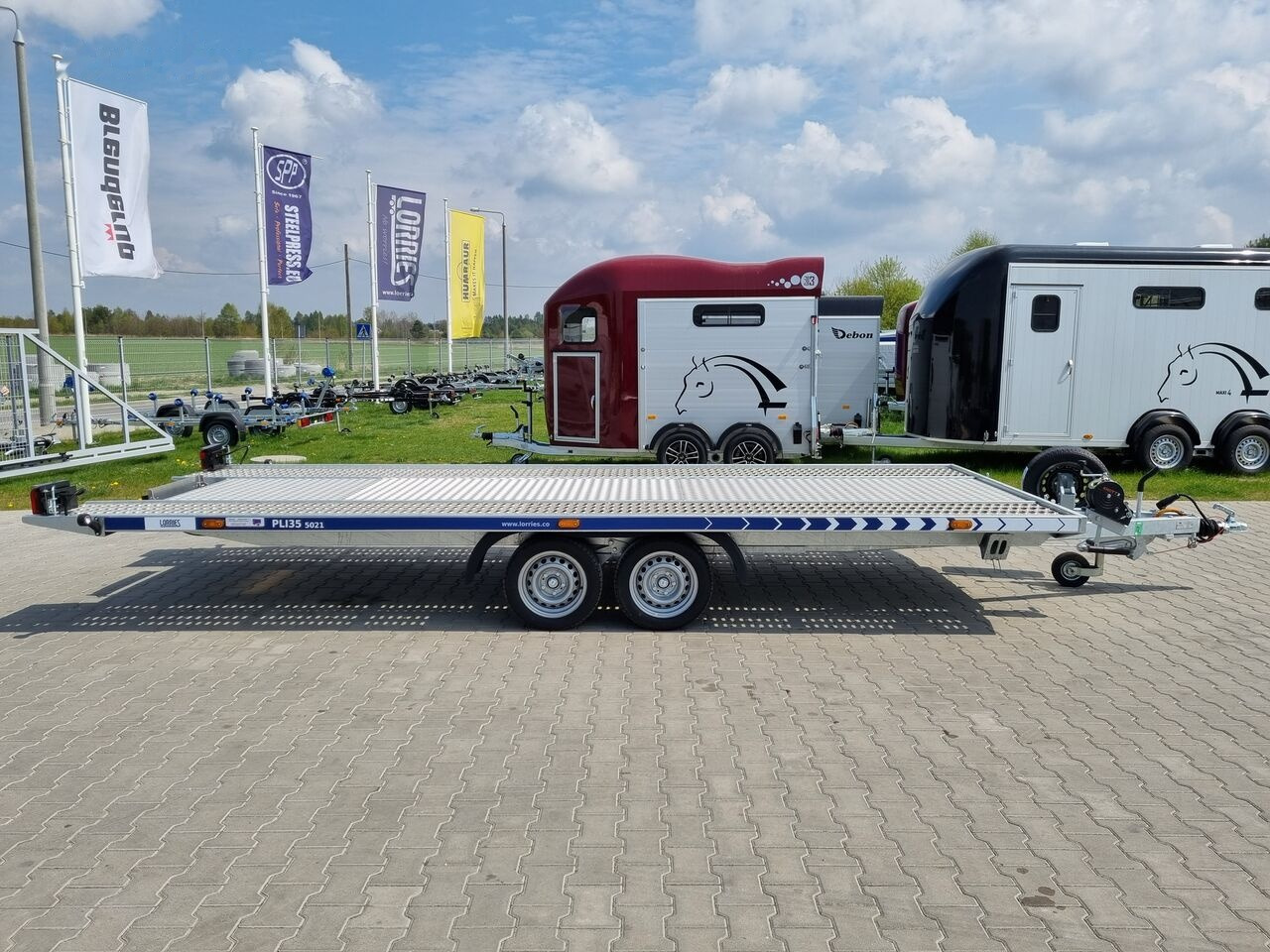 جديدة مقطورة شحن نقل السيارات Lorries PLI-35 5021 car trailer 3.5t GVW tilting platform 500 x 210 cm: صورة 4