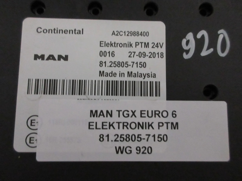 النظام الكهربائي - شاحنة MAN TGX 81.25805-7150 ELEKTRONIK PTM EURO 6: صورة 2
