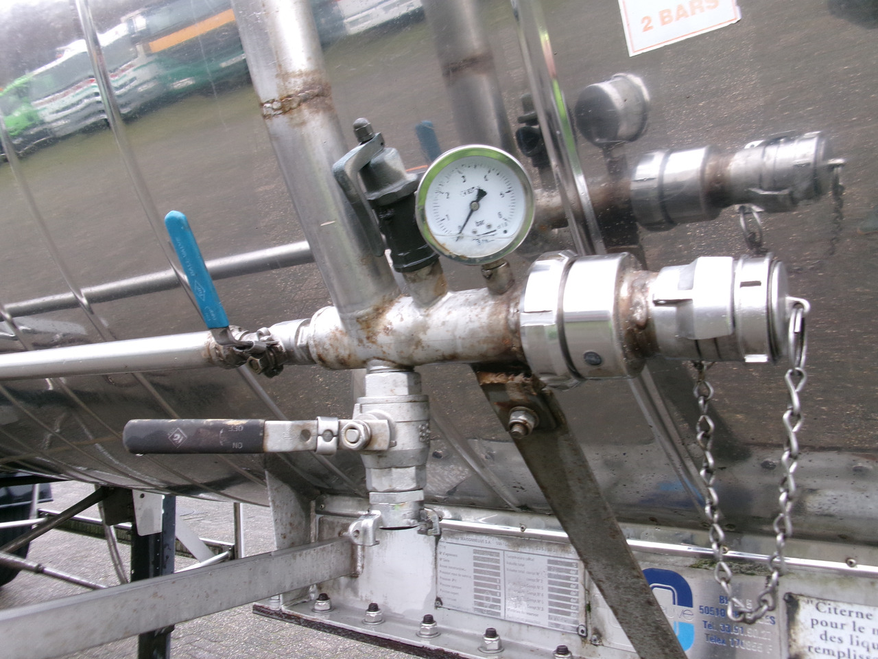 نصف مقطورة صهريج لنقل الكيماويات Maisonneuve Chemical tank inox 22.3 m3 / 1 comp: صورة 7