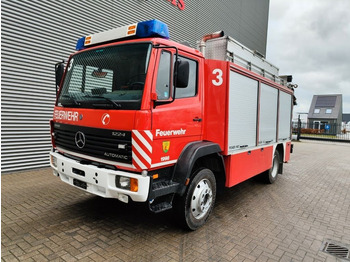 Mercedes-Benz 1224 Fire truck + crane Fassi F85.23 4x4 - سيارة إطفاء: صورة 1