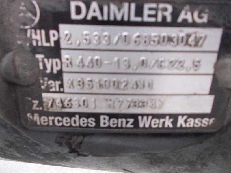 المحور الخلفي - شاحنة Mercedes-Benz R440-13,0/2,533 /746301/K0951842 MERCEDES MP5 2021: صورة 10