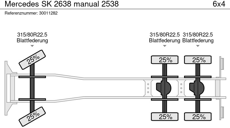 شاحنات مسطحة Mercedes-Benz SK 2638 manual 2538: صورة 14