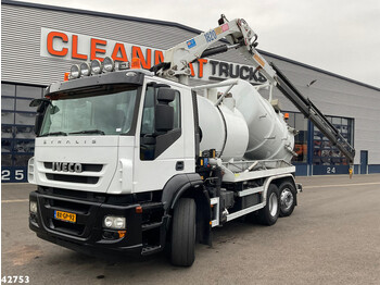 Iveco Stralis AD260S33 Koks kolkenzuiger met HMF 18 Tonmeter laadkraan - شاحنة الشفط