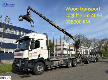 شاحنة قطع الأشجار, شاحنة كرين Renault C 520 6x4,Wood transport,Retarder,Steel suspension,Combi: صورة 1
