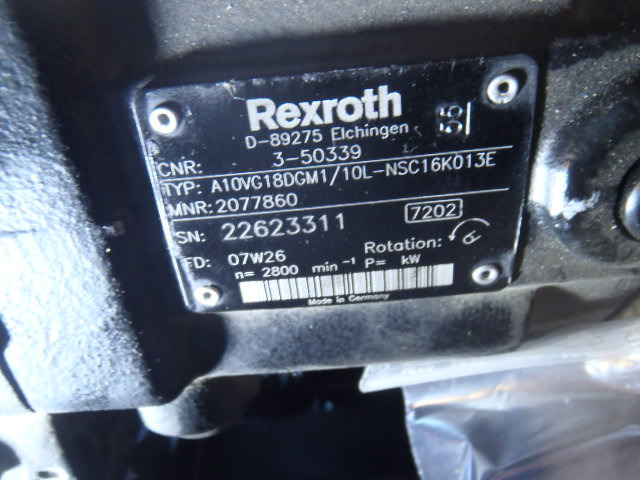 مضخة هيدروليكية - آلات البناء Rexroth A10VG18DGM1/10L-NSC16K013E -: صورة 3