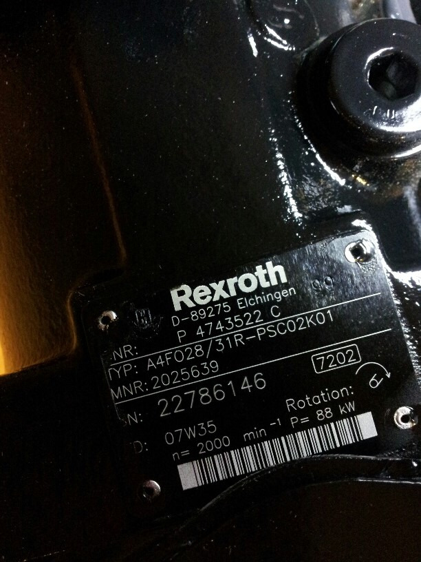 مضخة هيدروليكية - آلات البناء Rexroth A4FO28/31R-PSC02K01 -: صورة 3