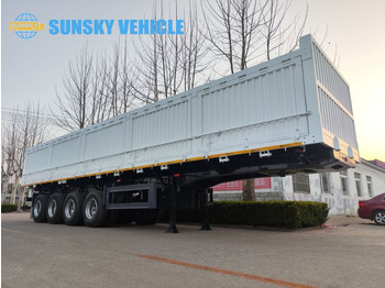 جديدة نصف مقطورة لنقل الحاويات لنقل حاويات SUNSKY 60Ton 4 axle sidewall tipper trailer: صورة 3
