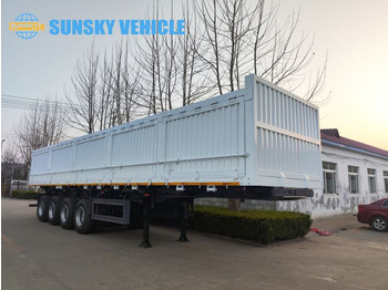 جديدة نصف مقطورة لنقل الحاويات لنقل حاويات SUNSKY 60Ton 4 axle sidewall tipper trailer: صورة 4