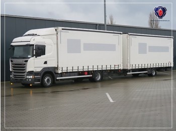 شاحنة ستارة Scania R 370 LB4X2MLA | PRITSCHE PLANE | WECON ANHÄNGER + AUFBAU | DURCHLADESYSTEM |: صورة 1