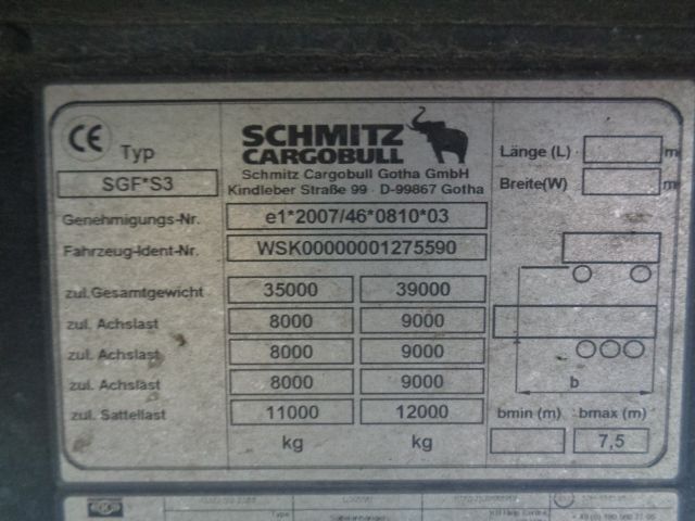 قلابة نصف مقطورة نصف مقطورة قلابة Schmitz Cargobull SGF S3: صورة 15