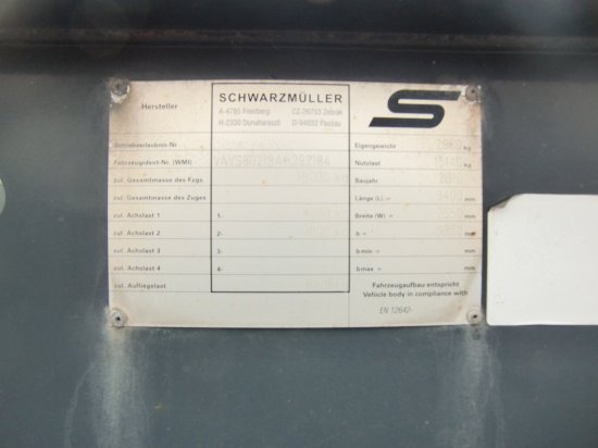 مقطورة نقل الحاويات Schwarzmüller Lafette S-Serie S802: صورة 14