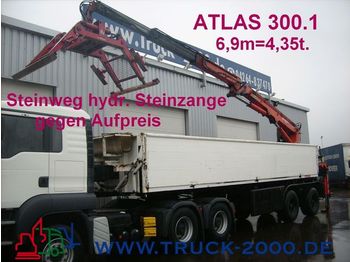 LANGENDORF Stein/Baustoff+Heck Kran ATLAS 300.1 Bj.1999 - نصف مقطورة