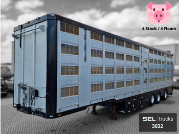 Menke-Janzen Hubdach / 4 Stock / Ferkel / HUBDACH / LENK  - نصف مقطورة لنقل الحيوانات