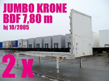 Krone WECHSELBRÜCKE PLATEAU JUMBO 7,80 2 x - صندوق مغلق/حاوية