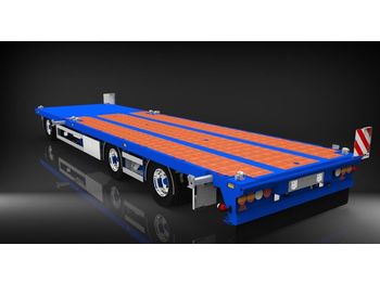 HRD 3 axle Achs light trailer drawbar ext tele  - مقطورة مسطحة منخفضة