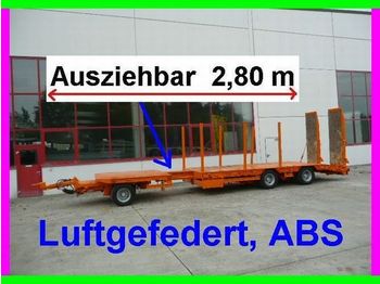 Müller-Mitteltal 3 Achs Tieflader  Anhänger 2,80 m ausziehbar - مقطورة مسطحة منخفضة