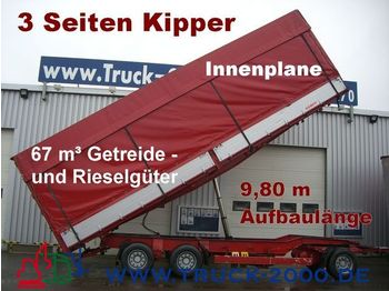 KEMPF 3-Seiten Getreidekipper 67m³   9.80m Aufbaulänge - مقطورة صهريج