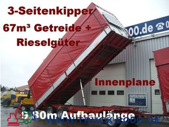 KEMPF 3-Seiten Getreidekipper 67m³   9.80m Aufbaulänge - مقطورة قلاب