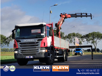 Scania P410 atlas 240.2e,4xhydr - شاحنات مسطحة