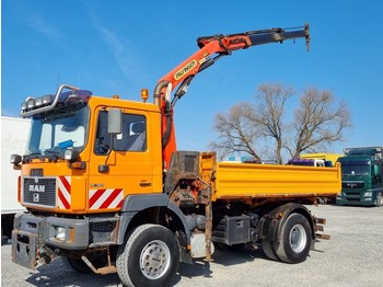 شاحنة قلاب MAN 19.364 Kipper m Kran+ Winterdienstplatte Allrad Greiferanschluss