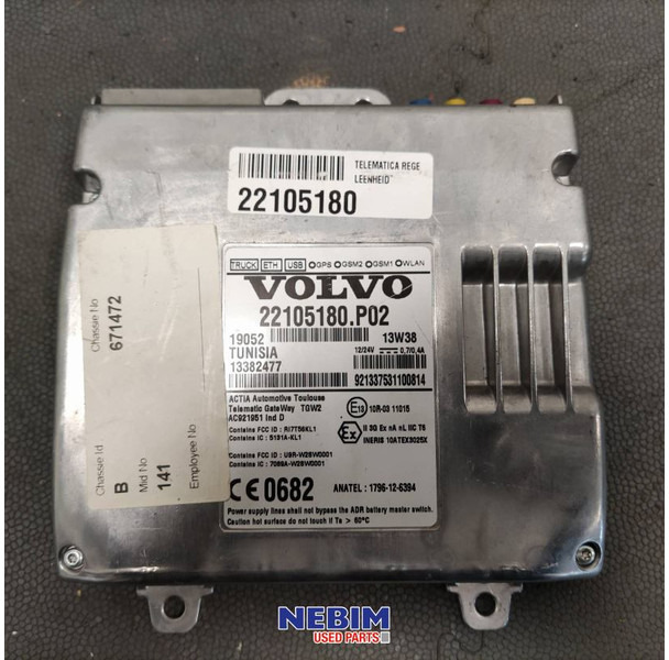 قطع غيار - شاحنة Volvo Volvo - 22105180 - Telematica regeleenheid: صورة 3