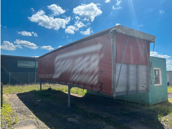 عربة منخفضة مسطحة نصف مقطورة