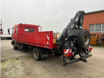 شاحنات مسطحة, شاحنة كرين MAN LE 12.225 LC Pritsche Heckkran 6 Zylinder Doka Topzust: صورة 4