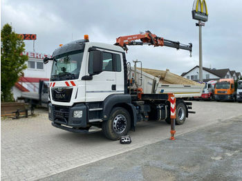 شاحنة قلاب, شاحنة كرين MAN TG-S 18.400 4x2 BB 2-Achs Kipper Kran Funk+Greif: صورة 1