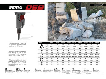 جديدة مطرقة هيدروليكية - حفارة DEMOQ DSB 55 Hydraulic breaker 60 kg: صورة 2