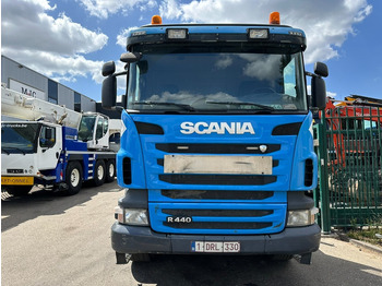 شاحنات مسطحة, شاحنة كرين Scania G440 8x4 PRITSCHE + (25m!) KRAN PALFINGER PK78002 SH G 8x + WINCH - PLATFORM 6m25 - SCHALT - AP ACHSEN - BLATT - EURO 5 - BELGISCHE: صورة 3