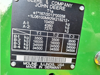 جرار John Deere 6100M **MIETRÜCKLÄUFER**: صورة 2