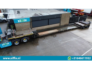 عربة منخفضة مسطحة نصف مقطورة