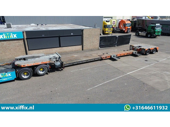 عربة منخفضة مسطحة نصف مقطورة