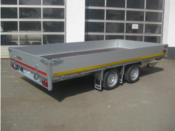 مقطورات مسطحة Multi Transporter 406x200x30cm Rampen Seilwinde 13" niedrig Fahrwerk (XL) 2700kg: صورة 2