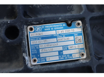 صندوق التروس - شاحنة ZF 12AS2331DD+INT3 81.32004-6267: صورة 5