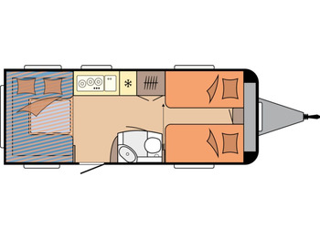 كرفان سحب Hobby De Luxe 515 UHL 2000kg. Backofen, Dunsthaube +: صورة 2