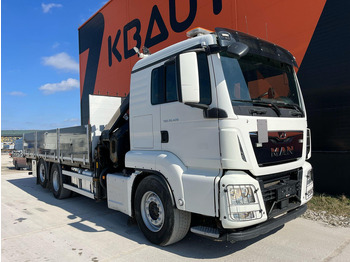 شاحنات مسطحة, شاحنة كرين MAN TGS 26.420 6x2*4 HIAB 302E-6 / PLATFORM L=6532 mm: صورة 4