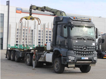 وحدة جر, نصف مقطورة اخشاب Mercedes-Benz Arocs 3351, 6x6, HYDRAULIC ARM LOGLIFT ET450, TYRES 80%: صورة 3 وحدة جر, نصف مقطورة اخشاب Mercedes-Benz Arocs 3351, 6x6, HYDRAULIC ARM LOGLIFT ET450, TYRES 80%: صورة 3