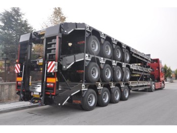 مقطورة مسطحة منخفضة OZGUL LW4 80 Ton, 3 m, steel susp., hydr. ramps: صورة 1