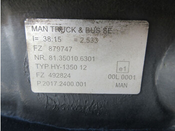 المحور الخلفي - شاحنة MAN 81.35010-6301 / HY-1350.12 RATIO 2,533/1=38:15 MODEL 2022: صورة 5