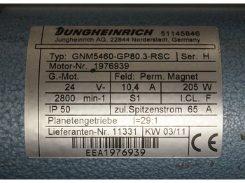 النظام الكهربائي - معدات المناولة Jungheinrich 51145846 | Steeringmotor 24V type GNM5460 GP80,3 RSC Steering senso: صورة 2