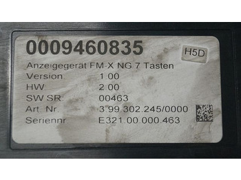 لوحة القيادة - معدات المناولة Still 433054 | Display  v1,00 hw v2,00 sw sr 463 0009460835 399302245/0000 for F: صورة 3